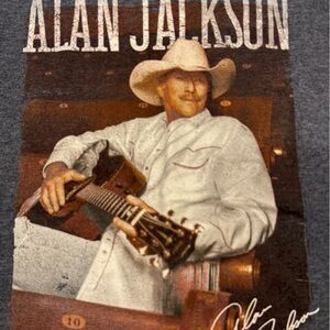 ALAN JACKSON COUNTRY MUSIC Men's Graphic T-Shirt with Guitar Print